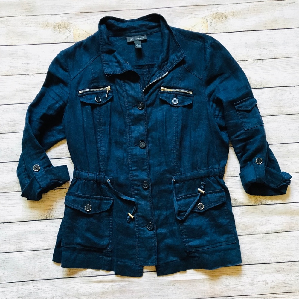 INC | Dark Blue Utility Jacket